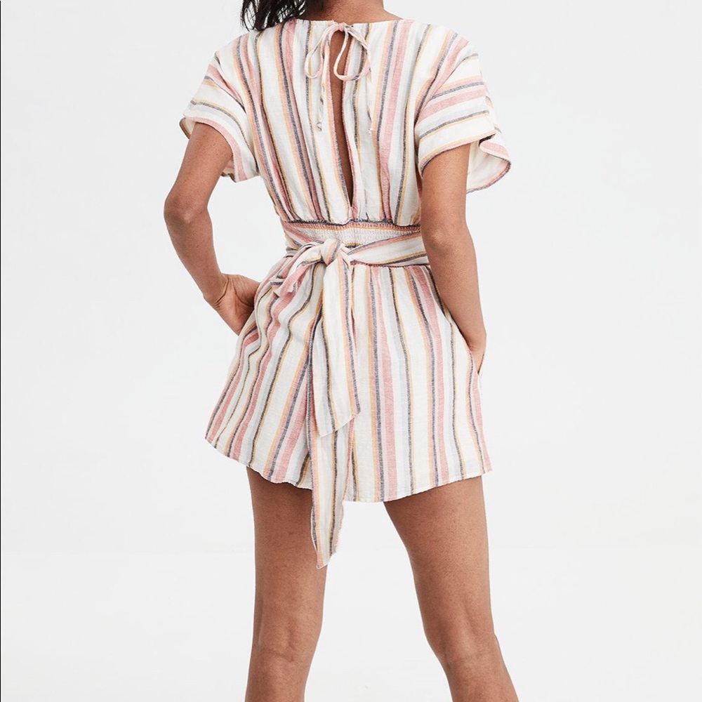 American Eagle striped romper